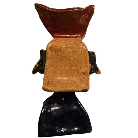 Golden Tongue Abstract Sculpture Handcrafted Vase Vessel OOAK Modern Art - Picture 6 of 16